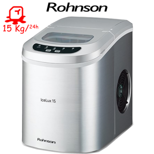 ΠΑΓΟΜΗΧΑΝΗ ROHSON R-40115 ΠΑΡΑΓΩΓΗ 15 Kg/24 h INOX ΜΕ ΜΑΥΡΕΣ ΛΕΠΤΟΜΕΡΕΙΕΣ