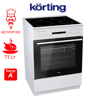 ΚΟΥΖΙΝΑ ΕΛΕΥΘΕΡΗ ΚΕΡΑΜΙΚΗ KORTING KEC6142WPG (729333)