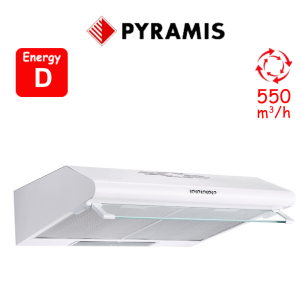 ΑΠΟΡΡΟΦΗΤΗΡΑΣ 60cm PYRAMIS ESSENTIAL ΕΛΕΥΘΕΡΟΣ ΛΕΥΚΟΣ 2 ΜΟΤΕΡ