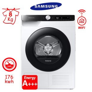 ΣΤΕΓΝΩΤΗΡΙΟ SAMSUNG DV80T5220AE/S6 (8Kg) ΕΛΛΗΝΙΚΗΣ ΑΝΤΙΠΡΟΣΩΠΕΙΑΣ ME WiFi