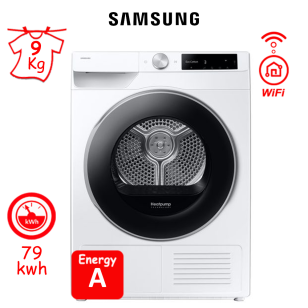 ΣΤΕΓΝΩΤΗΡΙΟ SAMSUNG DV90DG6845LEU4 (9Kg) ΛΕΥΚΟ ME WiFi ΕΛΛΗΝΙΚΗΣ ΑΝΤΙΠΡΟΣΩΠΕΙΑΣ