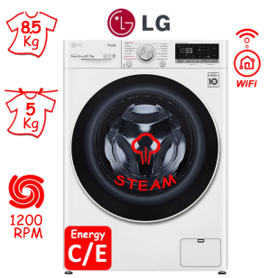 ΠΛΥΝΤΗΡΙΟ ΣΤΕΓΝΩΤΗΡΙΟ LG F2DV5S8H0E (8.5Kg ΠΛΥΣ / 5Kg ΣΤΕΓ / 1200RPM) SLIM ΕΙΔΙΚΩΝ ΔΙΑΣΤΑΣΕΩΝ ΕΛΛΗΝΙΚΗΣ ΑΝΤΙΠΡΟΣΩΠΕΙΑΣ