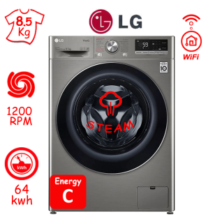 ΠΛΥΝΤΗΡΙΟ ΡΟΥΧΩΝ LG F2WV5S8S2PE (8.5Kg / 1200RPM) INOX SLIM ΕΙΔΙΚΩΝ ΔΙΑΣΤΑΣΕΩΝ ΕΛΛΗΝΙΚΗΣ ΑΝΤΙΠΡΟΣΩΠΕΙΑΣ ΝΕΟ