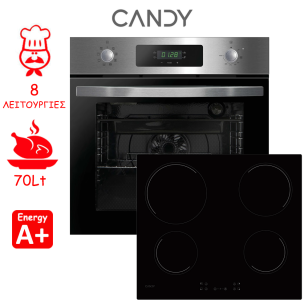ΣΕΤ ΕΝΤΟΙΧΙΣΜΟΥ CANDY ΦΟΥΡΝΟΣ + ΕΣΤΙΑ F IDCP X625 L + CH64CCB/4U2 – ΕΛΛΗΝΙΚΗΣ ΑΝΤΙΠΡΟΣΩΠΕΙΑΣ