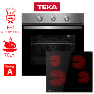 ΣΕΤ ΕΝΤΟΙΧΙΣΜΟΥ TEKA ΙΝΟΧ ΦΟΥΡΝΟΣ HBB 6250 SS) + ΕΣΤΙΑ TBC 64120  ΕΛΛΗΝΙΚΗΣ ΑΝΤΙΠΡΟΣΩΠΕΙΑΣ