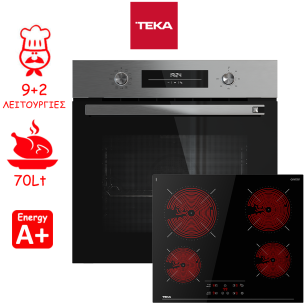 ΣΕΤ ΕΝΤΟΙΧΙΣΜΟΥ ΦΟΥΡΝΟΣ + ΕΣΤΙΑ HSB 6460 SS - (111010079) + TBC 64010 – (112550014) ΕΛΛΗΝΙΚΗΣ ΑΝΤΙΠΡΟΣΩΠΕΙΑΣ