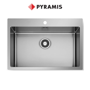 ΝΕΡΟΧΥΤΗΣ ΚΟΥΖΙΝΑΣ PYRAMIS ISTROS FM (75.5 x 51) 1B ΙΣΟΠΕΔΟΣ ΜΕ TON ΠΑΓΚΟ INOX