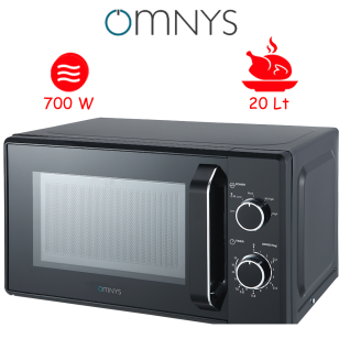 ΦΟΥΡΝΟΣ ΜΙΚΡΟΚΥΜΑΤΩΝ  OMNYS MWN-MM72021B ΑΝΑΛΟΓΙΚΟΣ ΜΑΥΡΟΣ