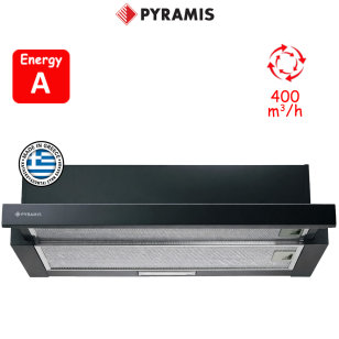 ΑΠΟΡΡΟΦΗΤΗΡΑΣ 60cm PYRAMIS PTC63413BG 60 cm ΣΥΡΟΜΕΝΟΣ - 174030001 ΠΡΟΣΟΨΗ ΑΠΟ ΜΑΥΡΟ ΚΡΥΣΤΑΛΛΟ