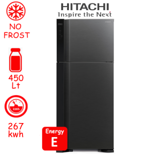 ΨΥΓΕΙΟ ΔΙΠΟΡΤΟ HITACHI R-V541PRU0-1 (BBK) BLACK INOX - ΣΚΟΥΡΟ ΙΝΟΧ ΝΕΟ ΜΟΝΤΕΛΟ