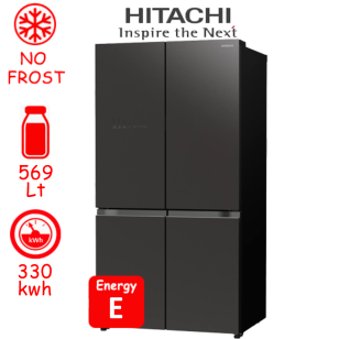 ΨΥΓΕΙΟ ΝΤΟΥΛΑΠΑ 4 ΘΥΡΩΝ HITACHI R-WB640VRU0-1 (GMG) ΓΚΡΙ / ΜΩΒ ΚΡΥΣΤΑΛΛΙΝΕΣ ΠΟΡΤΕΣ ΕΛΛΗΝΙΚΗΣ ΑΝΤΙΠΡΟΣΩΠΕΙΑΣ