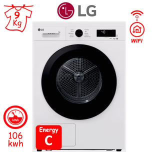 ΣΤΕΓΝΩΤΗΡΙΟ LG RHX1009NWK (9Kg) ΛΕΥΚΟ ME WiFi ΕΛΛΗΝΙΚΗΣ ΑΝΤΙΠΡΟΣΩΠΕΙΑΣ ΝΕΟ ΜΟΝΤΕΛΟ