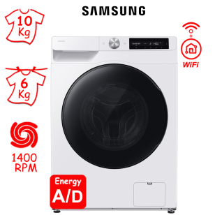ΠΛΥΝΤΗΡΙΟ ΣΤΕΓΝΩΤΗΡΙΟ SAMSUNG WD10HG6U94BEU4 (10 Kg ΠΛΥΣ / 6Kg ΣΤΕΓ / 1400RPM) ΕΛΛΗΝΙΚΗΣ ΑΝΤΙΠΡΟΣΩΠΕΙΑΣ ΜΟΝΤΕΛΟ 2026