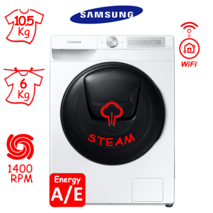 ΠΛΥΝΤΗΡΙΟ ΣΤΕΓΝΩΤΗΡΙΟ SAMSUNG WD10T654DBH/S6 (10.5Kg ΠΛΥΣ / 6Kg ΣΤΕΓ / 1400RPM) STEAM ΕΛΛΗΝΙΚΗΣ ΑΝΤΙΠΡΟΣΩΠΕΙΑΣ