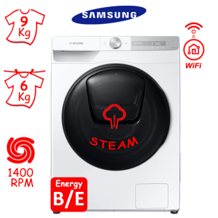 ΠΛΥΝΤΗΡΙΟ ΣΤΕΓΝΩΤΗΡΙΟ SAMSUNG WD90T754ABH/S6 (9Kg ΠΛΥΣ / 6Kg ΣΤΕΓ / 1400RPM) STEAM ΕΛΛΗΝΙΚΗΣ ΑΝΤΙΠΡΟΣΩΠΕΙΑΣ