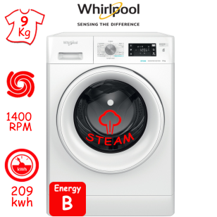 ΠΛΥΝΤΗΡΙΟ ΡΟΥΧΩΝ WHIRLPOOL FFB 9458 WV EE (9Kg / 1400RPM) ΕΛΛΗΝΙΚΗΣ ΑΝΤΙΠΡΟΣΩΠΕΙΑΣ