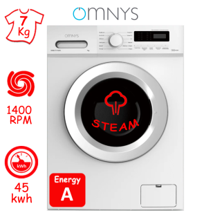 ΠΛΥΝΤΗΡΙΟ ΡΟΥΧΩΝ OMNYS WNM-7014AINSSL (7Kg / 1400RPM) SLIM ΕΙΔΙΚΩΝ ΔΙΑΣΤΑΣΕΩΝ ΕΛΛΗΝΙΚΗΣ ΑΝΤΙΠΡΟΣΩΠΕΙΑΣ