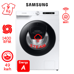 ΠΛΥΝΤΗΡΙΟ ΡΟΥΧΩΝ SAMSUNG WW90T554DAW/S6 (9Kg / 1400RPM) ADD WASH ΕΛΛΗΝΙΚΗΣ ΑΝΤΙΠΡΟΣΩΠΕΙΑΣ