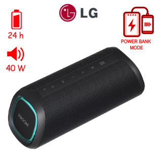 ΦΟΡΗΤΟ ΗΧΕΙΟ BLUETOOTH LG XBOOM Go XG7QBK 40W ΜΕ 24 ΩΡΕΣ ΑΥΤΟΝΟΜΙΑ ΧΡΗΣΗ ΚΑΙ ΣΑΝ POWER BANK - ΕΛΛΗΝΙΚΗΣ ΑΝΤΙΠΡΟΣΩΠΕΙΑΣ
