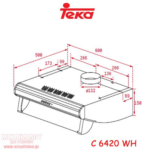 ΑΠΟΡΡΟΦΗΤΗΡΑΣ 60cm TEKA C 6420 WH ΕΛΕΥΘΕΡΟΣ 2 ΜΟΤΕΡ ΛΕΥΚΟΣ 40465531