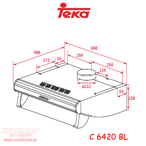 ΑΠΟΡΡΟΦΗΤΗΡΑΣ 60cm TEKA C 6420 BL ΕΛΕΥΘΕΡΟΣ 2 ΜΟΤΕΡ ΜΑΥΡΟΣ 40465532