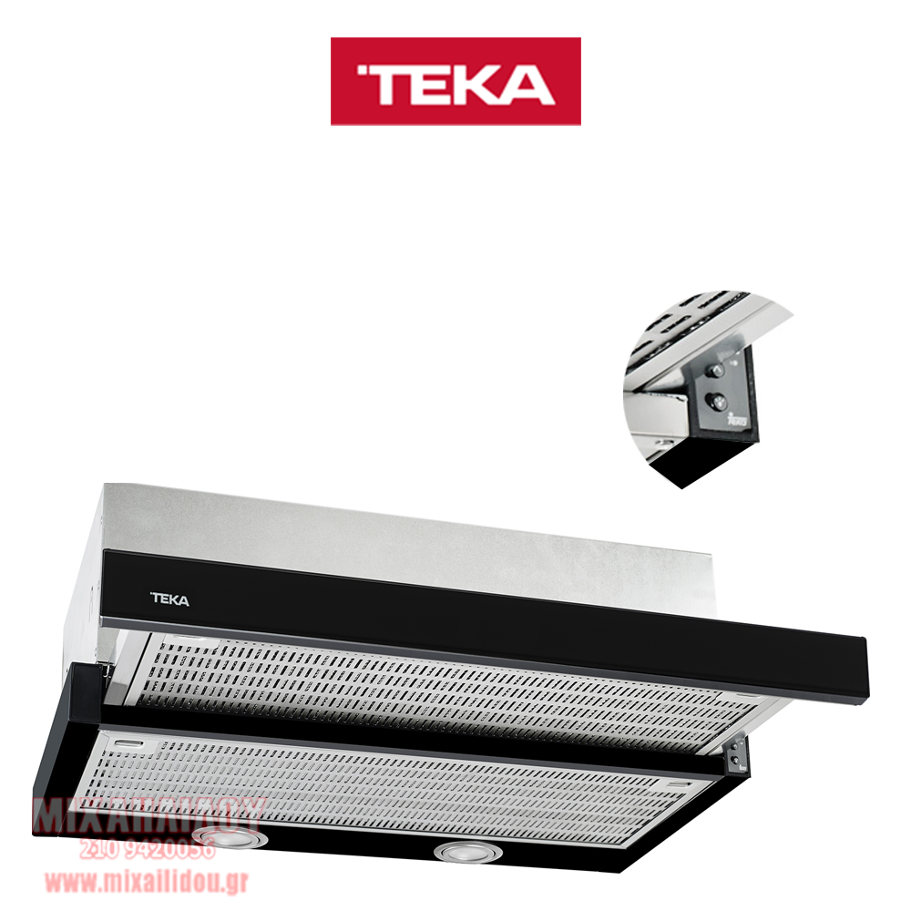 ΑΠΟΡΡΟΦΗΤΗΡΑΣ 60cm TEKA CNL 6400 ΣΥΡΟΜΕΝΟΣ ΜΑΥΡΟΣ