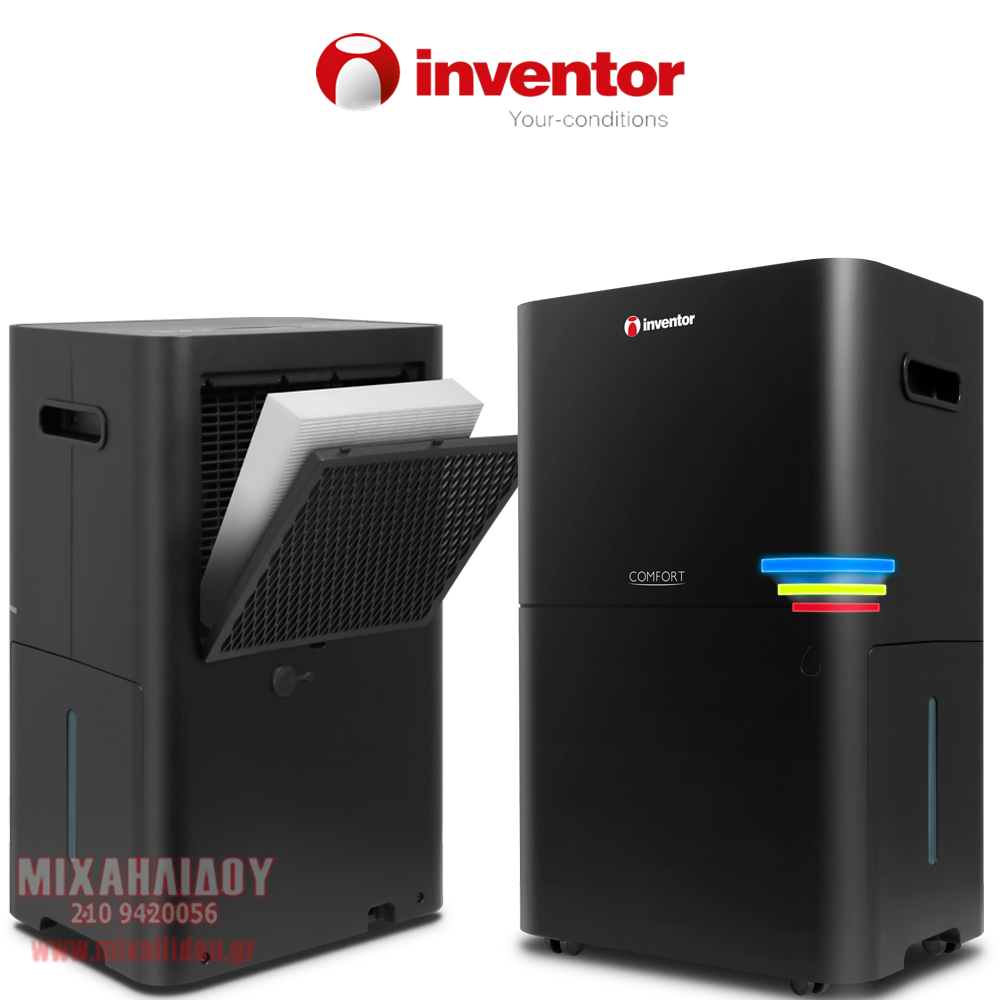 ΑΦΥΓΡΑΝΤΗΡΑΣ ΚΑΙ ΚΑΘΑΡΙΣΤΗΣ ΑΕΡΑ INVENTOR COMFORT CF-WUHIB-16L ME WiFi ΚΑΙ ΙΟΝΙΣΤΗ (ΜΑΥΡΟΣ)