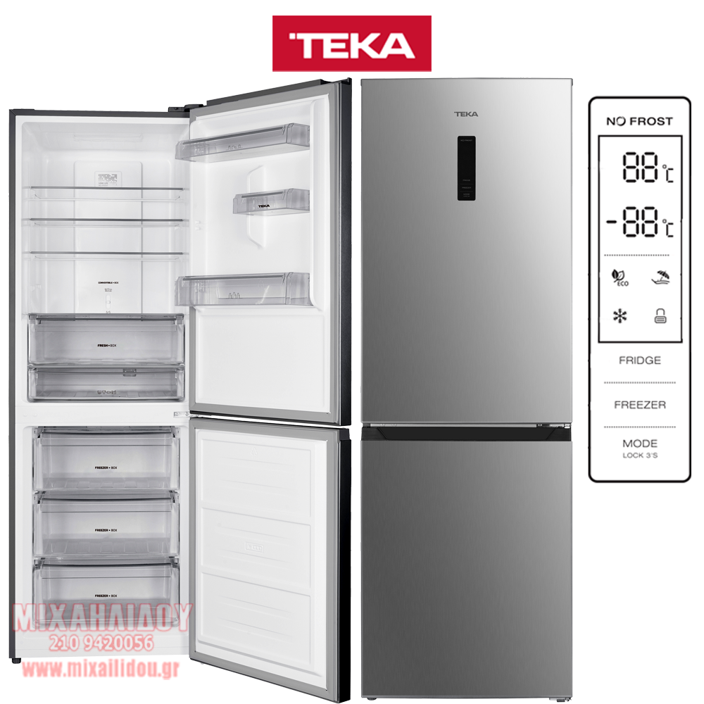 ΨΥΓΕΙΟΚΑΤΑΨΥΚΤΗΣ TEKA RBF 3450 SS ΕΛΛΗΝΙΚΗΣ ΑΝΤΙΠΡΟΣΩΠΕΙΑΣ INOX