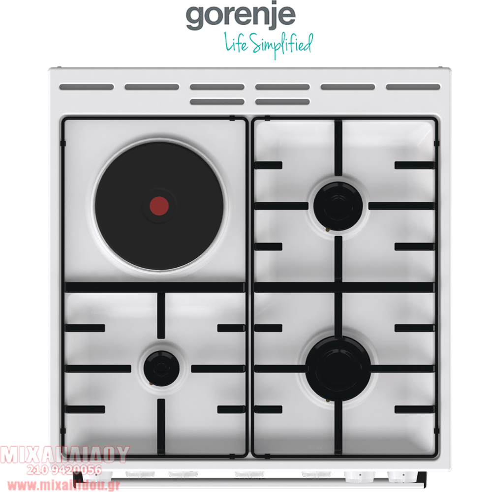 ΚΟΥΖΙΝΑ ΕΛΕΥΘΕΡΗ ΓΚΑΖΙΟΥ ΚΑΙ ΗΛΕΚΡΙΚΗ GORENJE GK6B43WD - 034076101 ΕΛΛΗΝΙΚΗΣ ΑΝΤΙΠΡΟΣΩΠΕΙΑΣ