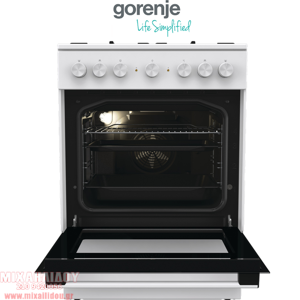ΚΟΥΖΙΝΑ ΕΛΕΥΘΕΡΗ ΓΚΑΖΙΟΥ ΚΑΙ ΗΛΕΚΡΙΚΗ GORENJE GK6B43WD - 034076101 ΕΛΛΗΝΙΚΗΣ ΑΝΤΙΠΡΟΣΩΠΕΙΑΣ